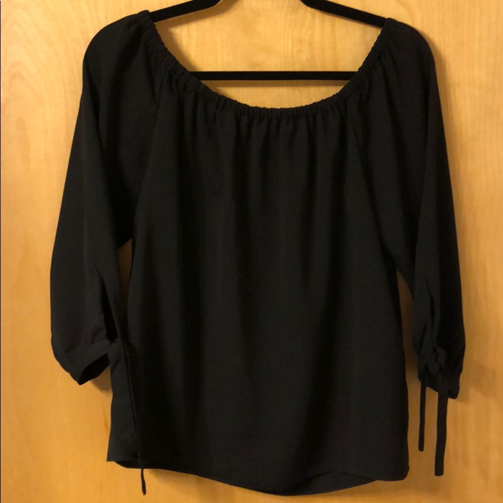JCREW Off the shoulder black top